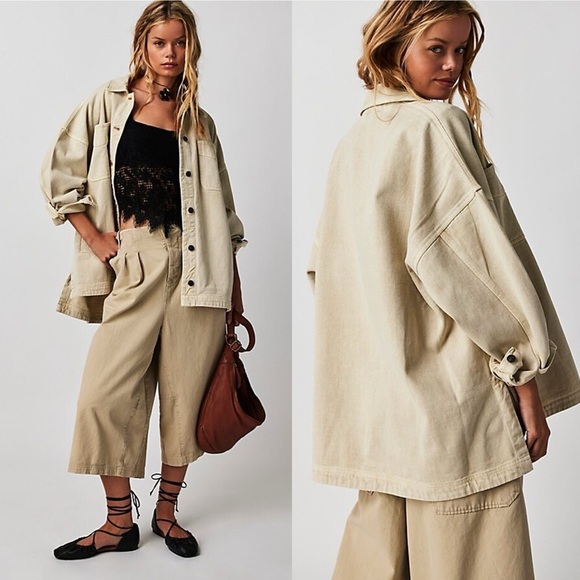 Free People Jackets & Blazers - Free People We The Free Madison City Denim Jacket Oversized